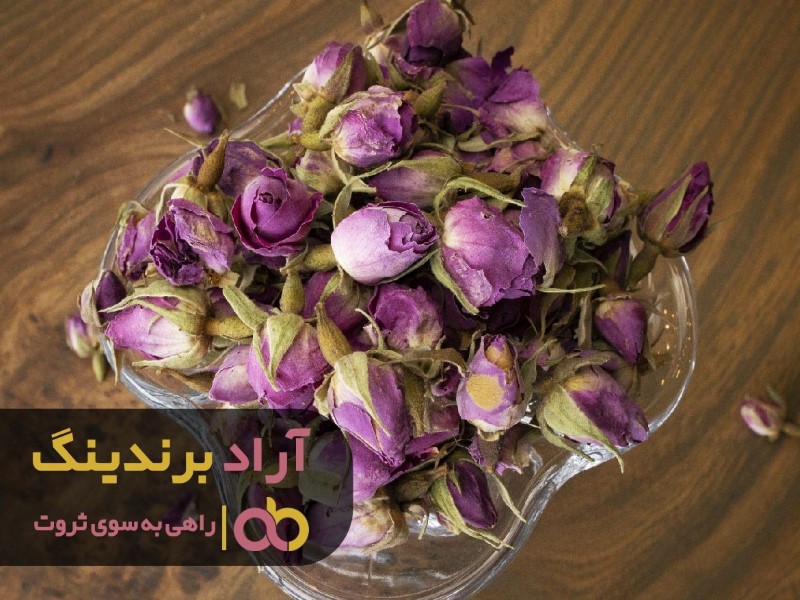 گل محمدی خشک در بازار