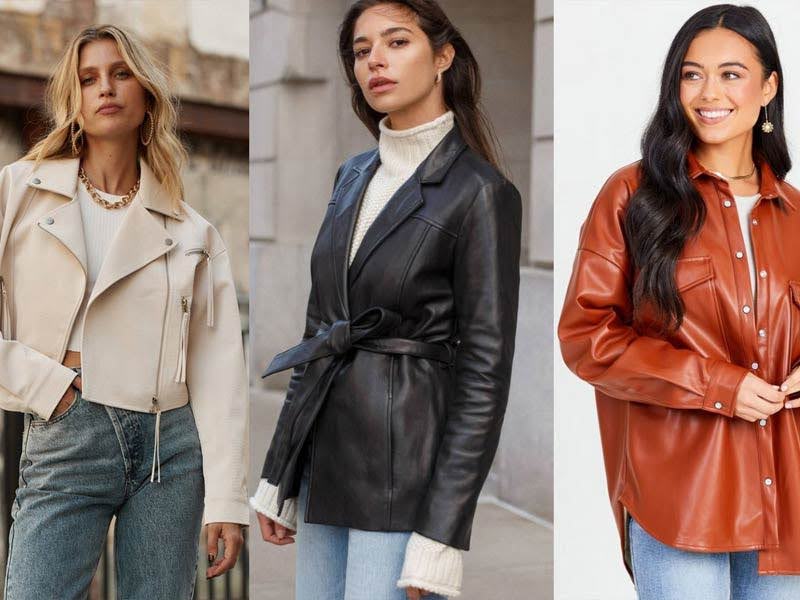کت‌های چرمی در استایل پاییزی زنانه